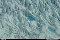 Alaska, Glacier blue from the sky
