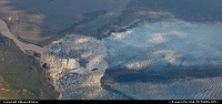 Alaska, Located on the northern edge of Alaskas Chugach mountains the 28 miles long Knik Glacier calves huge icebergs in the Inner Lake George. For more Alaska webgalleries: www.alaska-editions.nl 