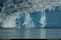 A lonely fisherman in Alaska. Location Meares Glacier, Kenai Fjords NP.