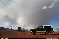 Monument Valley. Arriving late at the entrance of the park I was offered a private tour on this old Chevrolet Blazer for some $$. The park was empty of tourists and this was a truly unique and unforgettable experience !