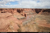 Hors de la ville : Canyon de Chelly, overview of the Chinle Wash from the south rim.