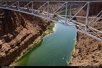 Navajo Bridge and the Colorado.
