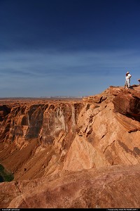 Not in a City : Tourists enjoying the amazing view on the Colorado at Horseshoe Bend.