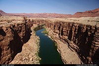 Not in a City : Marble Canyon and the quiet Colorado river, from the Navajo Bridge.