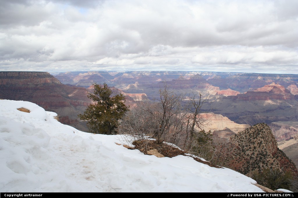 Picture by airtrainer:  Arizona Grand Canyon  Grand Canyon, south rim, scenic road, snow