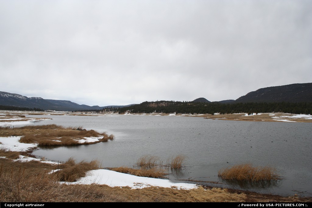 Picture by airtrainer: Nutrioso Arizona   lake, snow