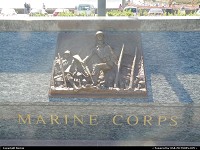 Marine memorial at Vista Point, north bank of Golden Gate Bridge