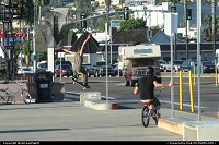 Skateboarding and BMX, downtown San Diego at the harbor in front of the Bay. California at it best!