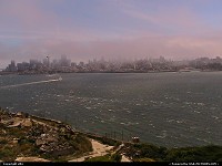 San Francisco sous la brume depuis Alcatraz