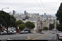 Overview of san francisco city from turk street, while walking ahead golden gate park