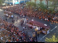 San Francisco : Parade sur market street pour le retour des giants aprs qu'ils aient remports les world series