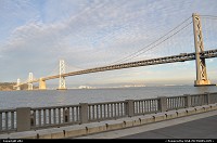 , San Francisco, CA, Oakland bridge from embarcadero. Not the golden gate but it have some appeal anyway.