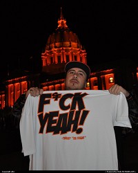 !!!! CONGRATULATIONS GIANTS !!!! They actually won the world series for the first time since moving to San Francisco. While the game was over, no need to check result on tv, San Francisco became an honking city http://sanfrancisco.giants.mlb.com/