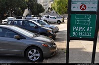San Francisco : Park warning on lombard street