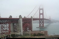 San Francisco : The golden gate bridge, a little bit foggy