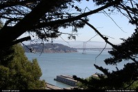 San Francisco : Le Bay Bridge, vu depuis la Coit Tower...