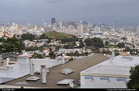 , San Francisco, CA, vue de la ville depuis twin peaks