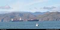 , San Francisco, CA, Le golden gate bridge, and the san francisco bay entrance. Deep channels, make san francisco's harbor accessible to immense ship. But navigation is challenging, swifts currents, winds, rocks. Lighouse, foghorn are part of necessary tools to allow ship safely enter the bay. 
