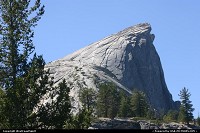 The world famous Half Dome summit in Yosemite National Park. While this is an extreme hike, it is plain fantastic if you are healthy enough to give it a try. The last portion is as steep as you can see. 