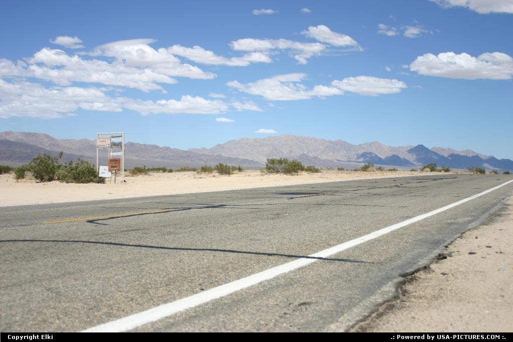 Picture by elki:  California   car, interstate, wilderness