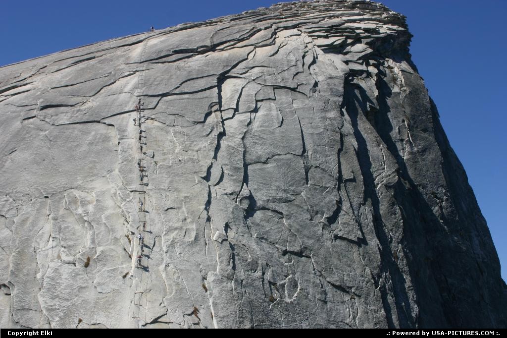 Picture by elki:  California Yosemite Half Dome hike, extreme hike