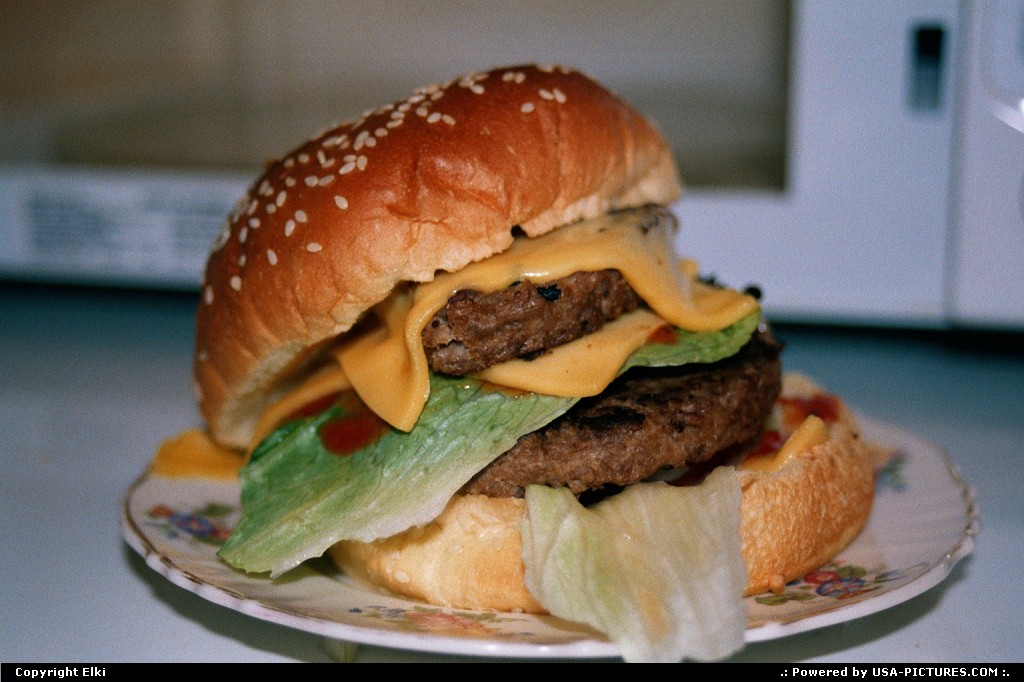 Picture by elki: Carmel California   burger, cheeseburger, food