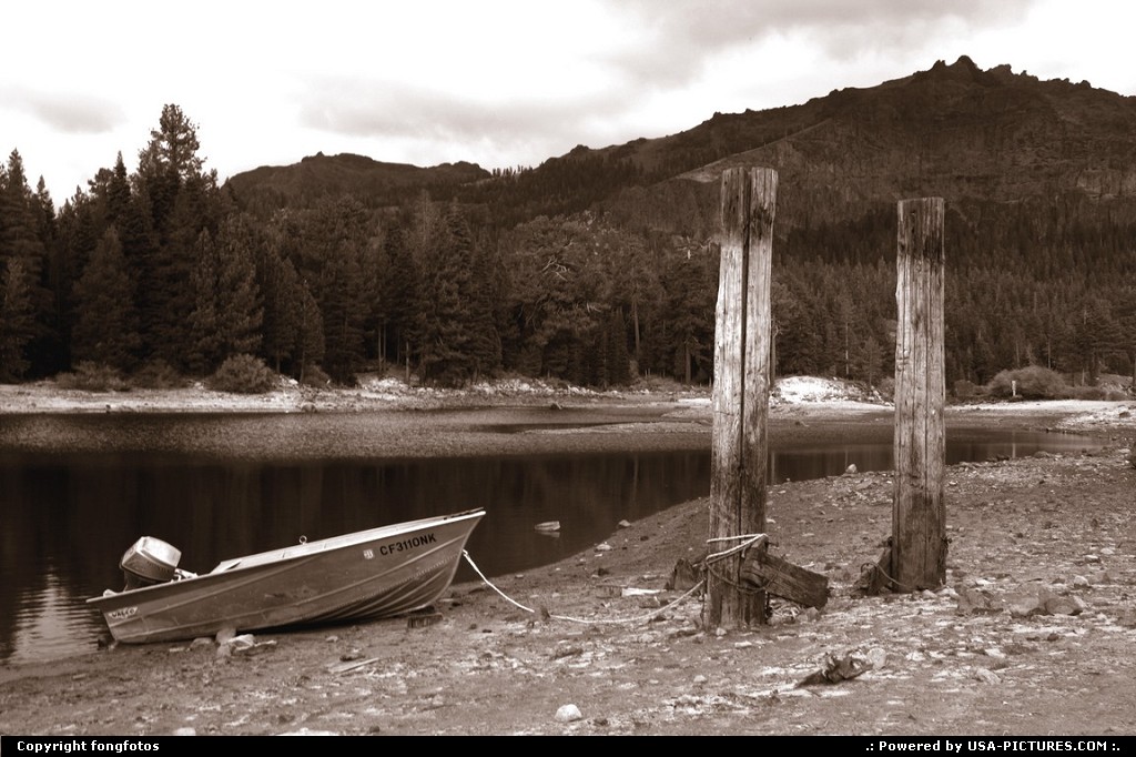 Picture by fongfotos: Kirkwood California   Boat, Lake, Nature, Sepia