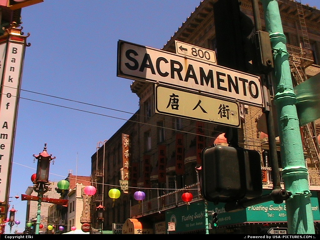 Picture by elki: San Francisco California   sign, chinatown