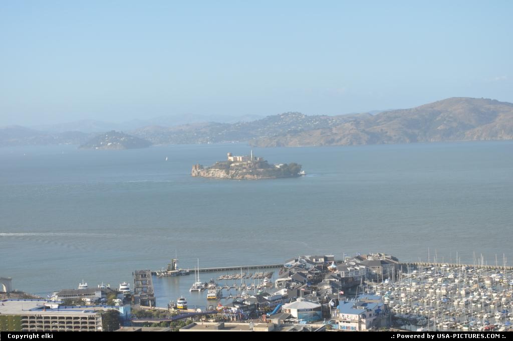 Picture by elki: San Francisco California   coit tower alcatraz