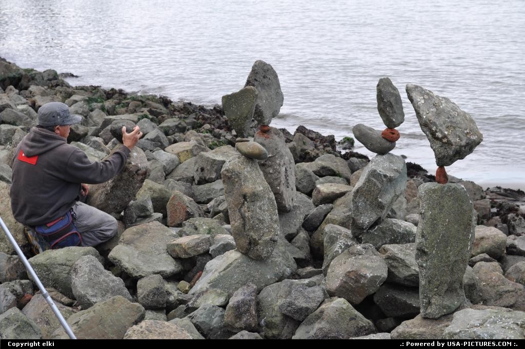 Picture by elki: San Francisco California   san francisco bill dan balanced rock