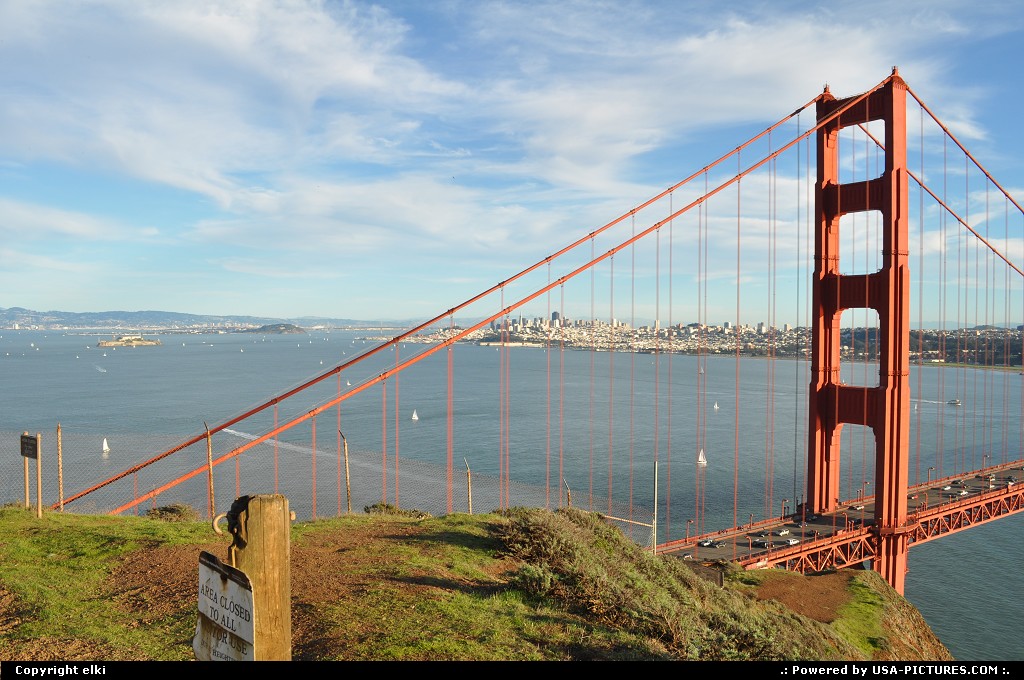 Picture by elki: San Francisco Californie   Golden Gate bridge