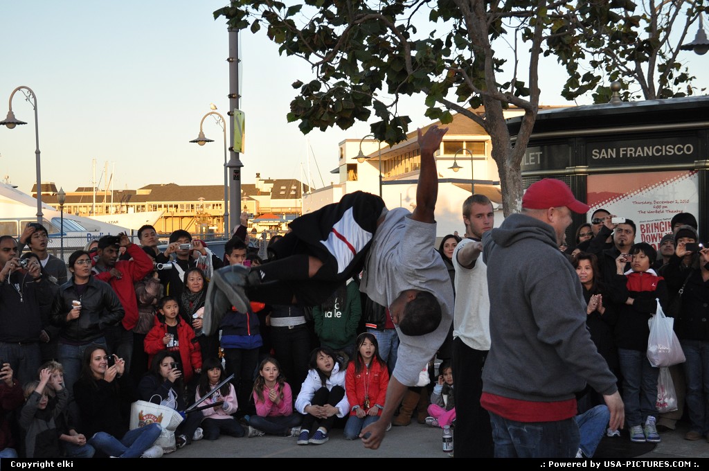 Picture by elki: San Francisco California   break dance, pier 39, san francisco