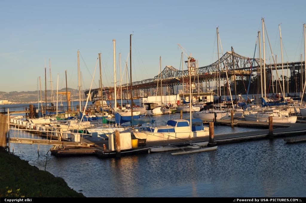 Picture by elki: San Francisco California   treasure island, oaklang bridge