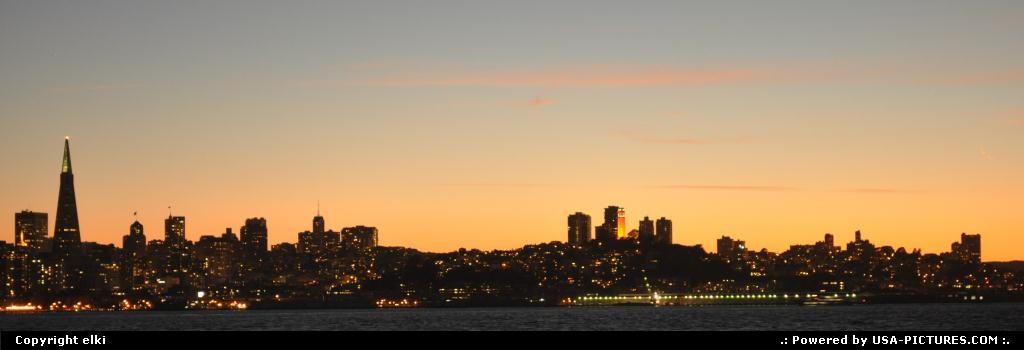 Picture by elki: San Francisco California   sunset san francisco skyline