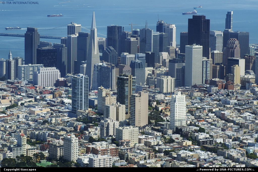 Picture by tiascapes: San Francisco California   San Francisco, aerial, downtown, skyline