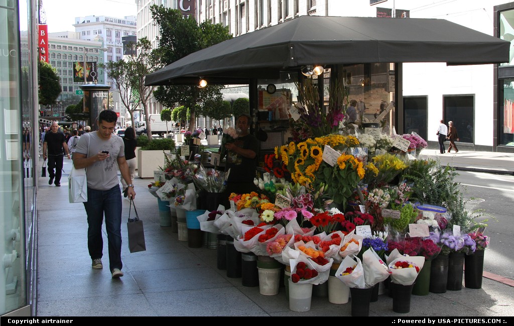 Picture by airtrainer: San Francisco California   flowers, union square