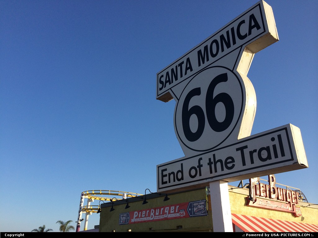 Picture by elki: Santa Monica California   route 66 on Santa Monica Pier
