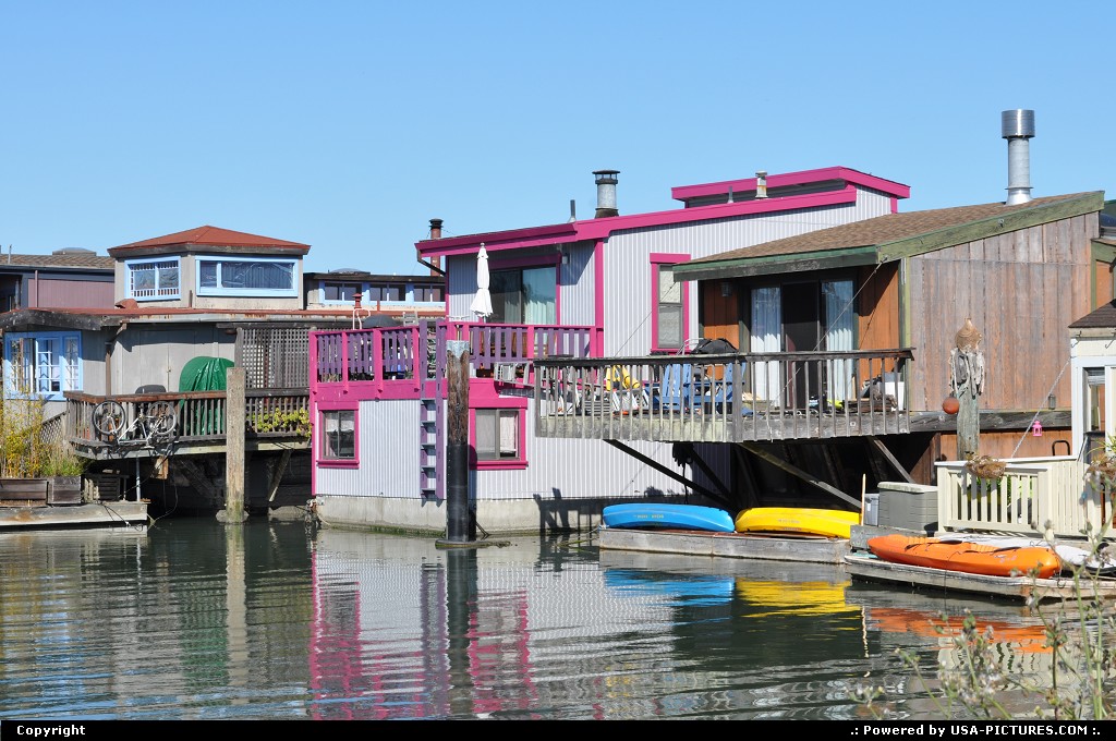 Picture by elki: Sausalito Californie   Sausalito boat house