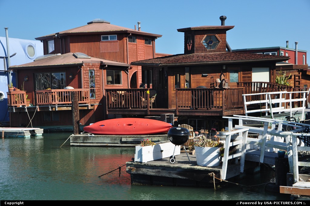 Picture by WestCoastSpirit: Sausalito California   house, boat, CA, SFO, sausalito, bay area