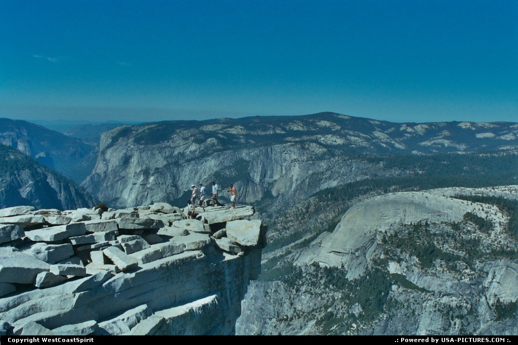 Picture by WestCoastSpirit:  California Yosemite Half Dome hike, summit, rock