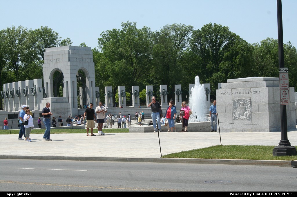 Picture by elki: Washington Dct-columbia   World war II monument washington
