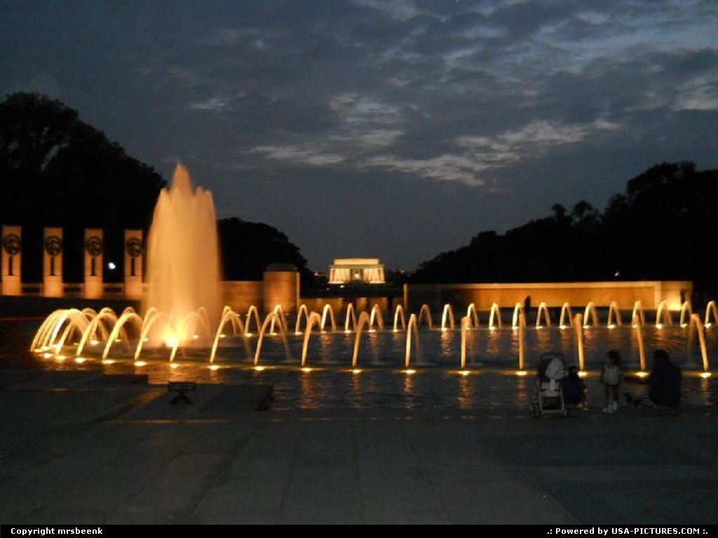 Picture by mrsbeenk: Washington Dct-columbia   Memorial, Sunset, Fountain