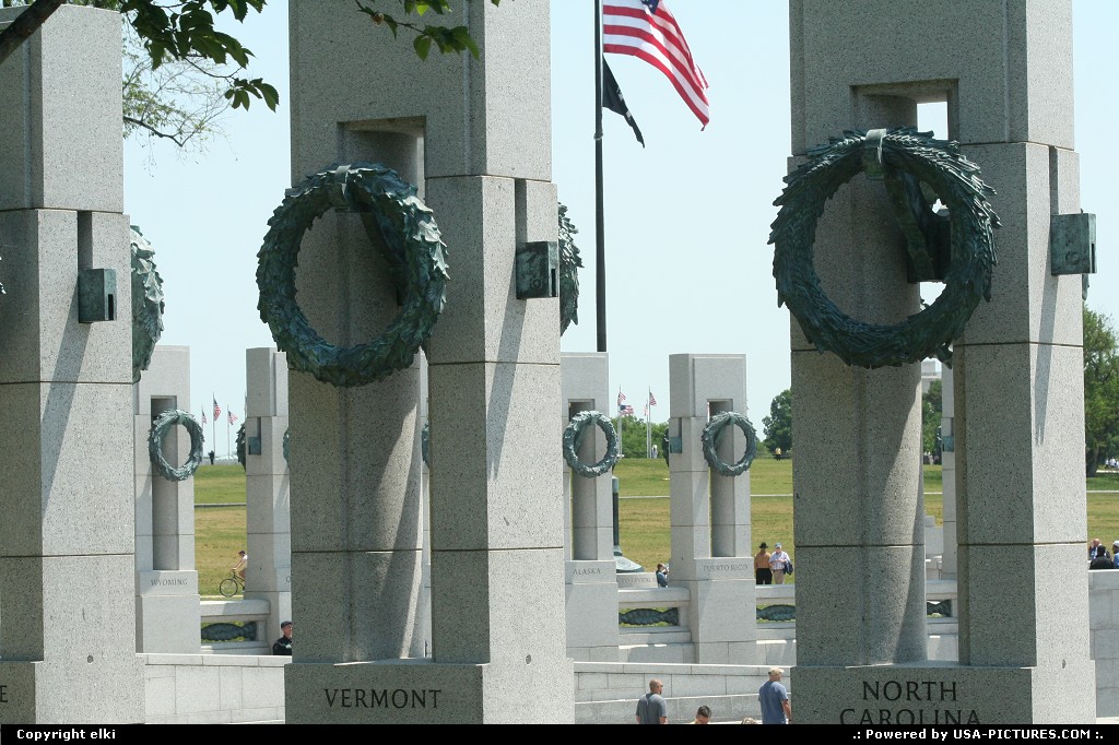 Picture by elki: Washington Dct-columbia   Monument de la seconde guerre mondiale washington