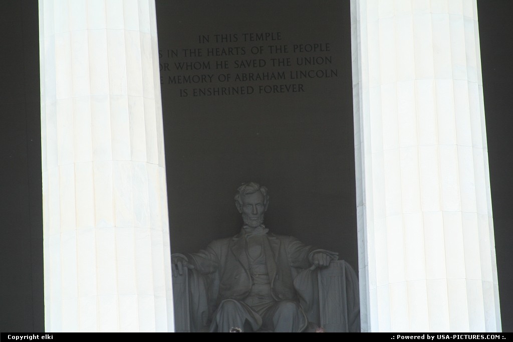 Picture by elki: Washington Dct-columbia   Lincoln garde un oeil sur washington
