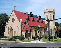 Florida, St. Peters Episcopal Church in Downtown Fernandina Beach.