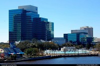 Photo by LoneStarMike | Jacksonville  skyscraper, fountain, park, waterfront