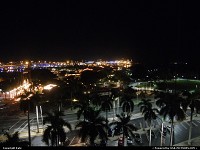 The port of Miami by night viewed from the Holiday Inn. Very good value for money !