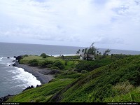 Old Hui Aloha Church and cemetary located at Niumalu Ahupua`a, Kaupo Moku historic site on south side of Maui west of Hana near mile 35.5 of the Piilani Highway.