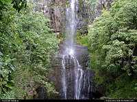 Wailua Falls about 7 miles west of Hana on the south side of Maui; noon 03/23/2010