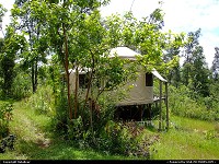 yurt off the grid on a fruit farm in the Puna district of the Big Island of Hawaii on July 17, 2006 about 2:00 pm